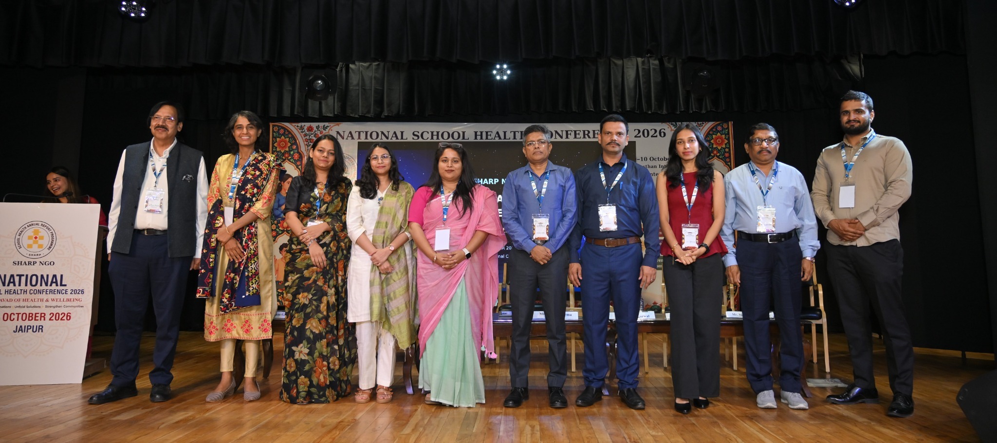 Panelists and organisers gather for a group photograph at the Third National School Health Conference 2026.